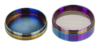 Metal cannabis grinder, Rainbow, 5 x 3,8 cm,