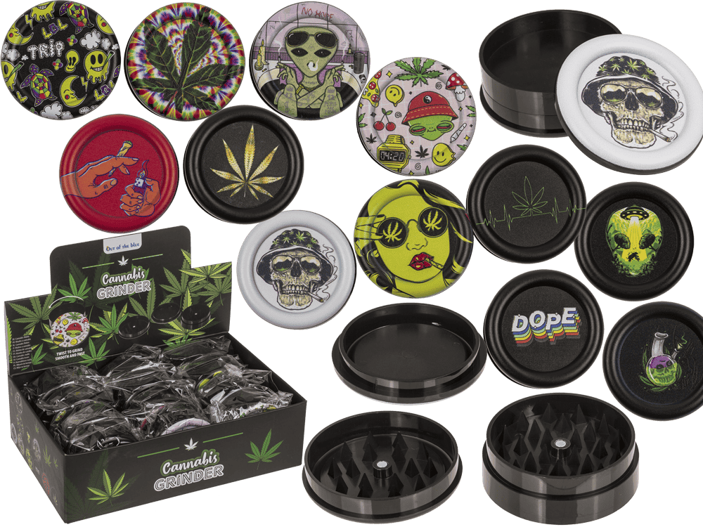 Cannabis Grinder, 3 parts, 6,3 x 3 cm,