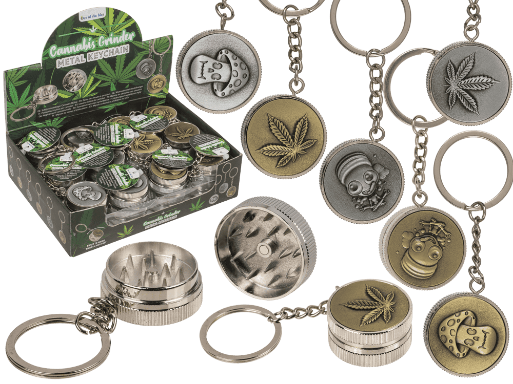 Metal keychain, Cannabis Grinder,