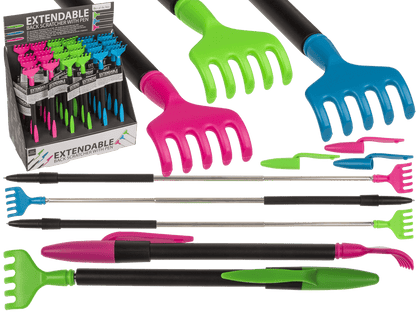 Extendable back scratcher with pen,