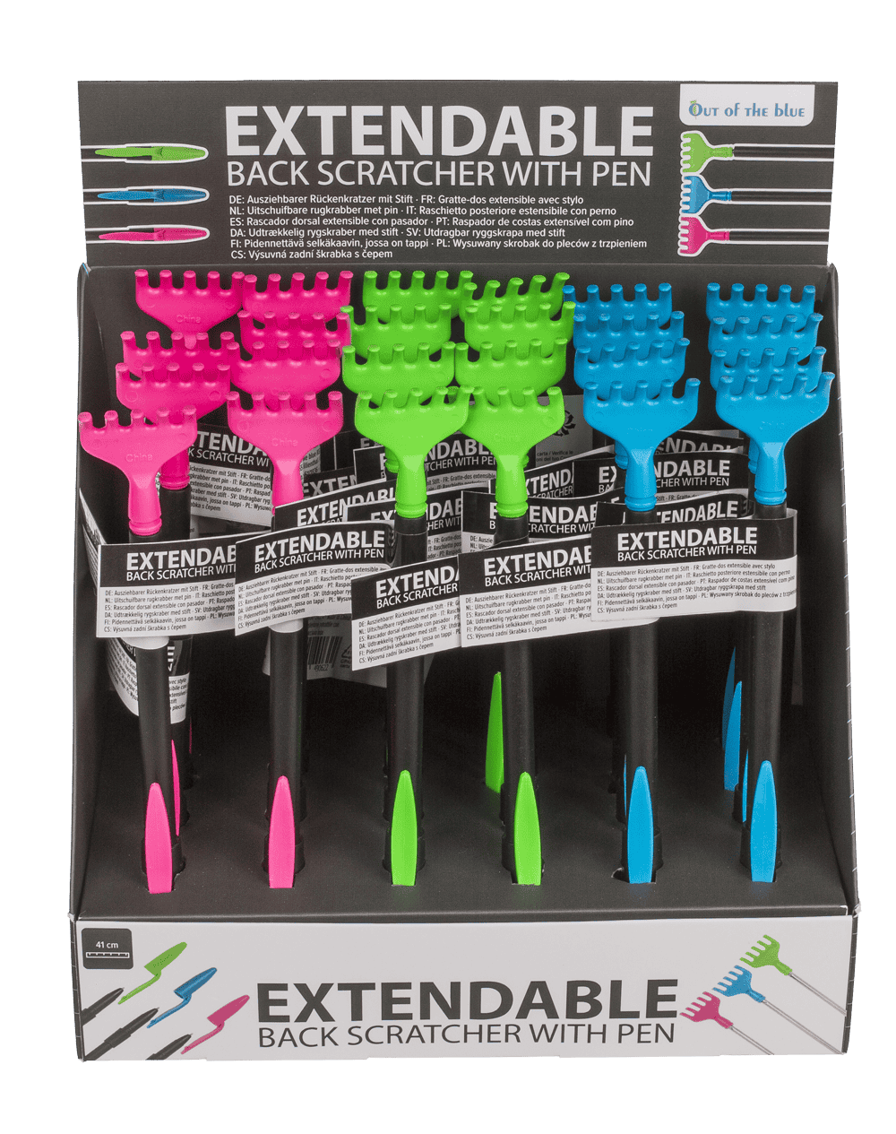 Extendable back scratcher with pen,