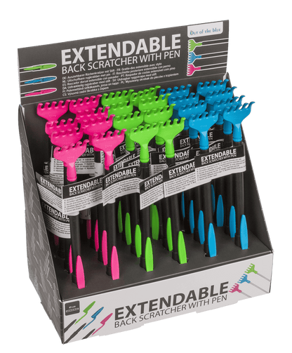 Extendable back scratcher with pen,