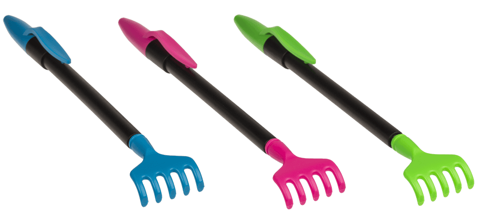 Extendable back scratcher with pen,