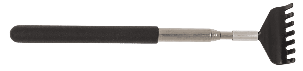 Extendable metal back scratcher,