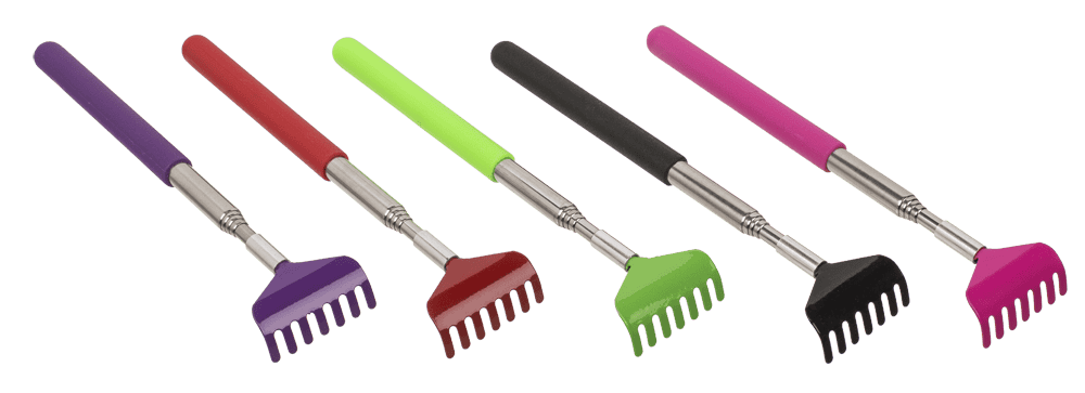 Extendable metal back scratcher,