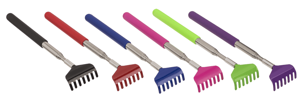Extendable metal back scratcher,