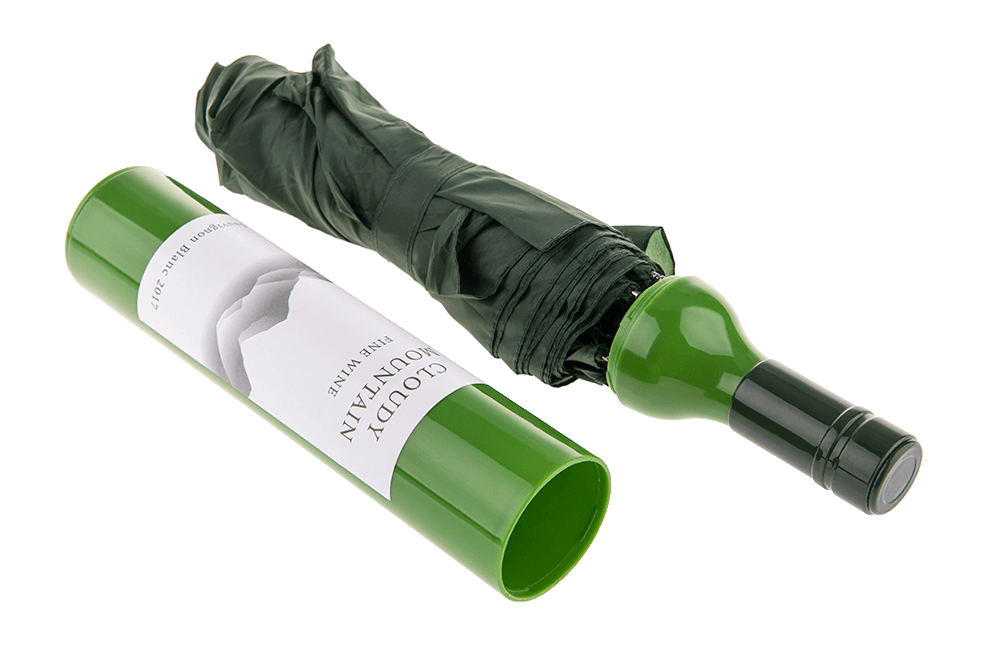 Pocket Umbrella, White Wine bottle,