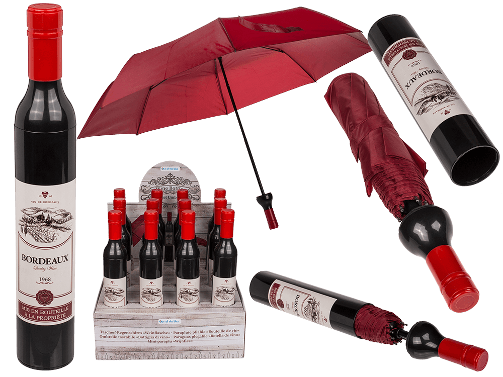 Pocket Umbrella, Wine Bottle,