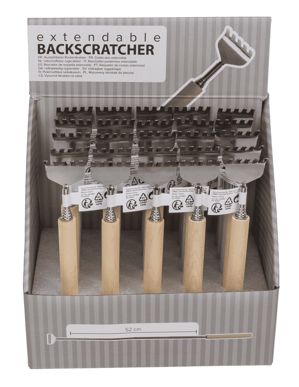 Extendable metal back scratcher,