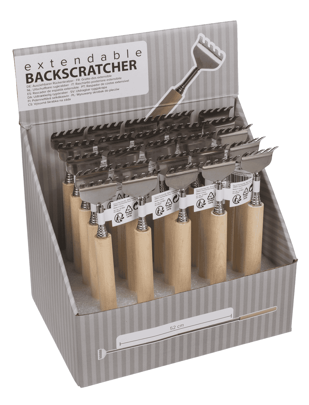 Extendable metal back scratcher,