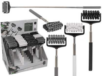 Extendable massage roller with rubber handle,