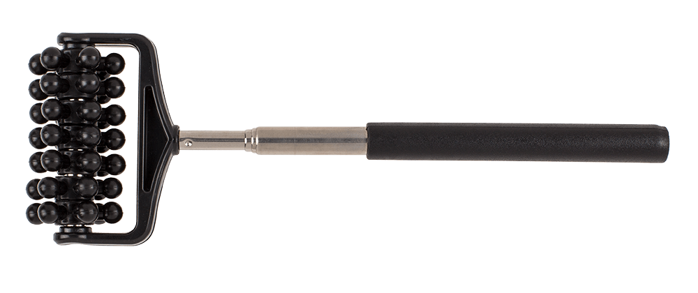 Extendable massage roller with rubber handle,