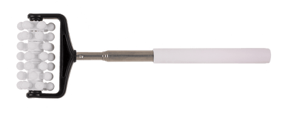 Extendable massage roller with rubber handle,