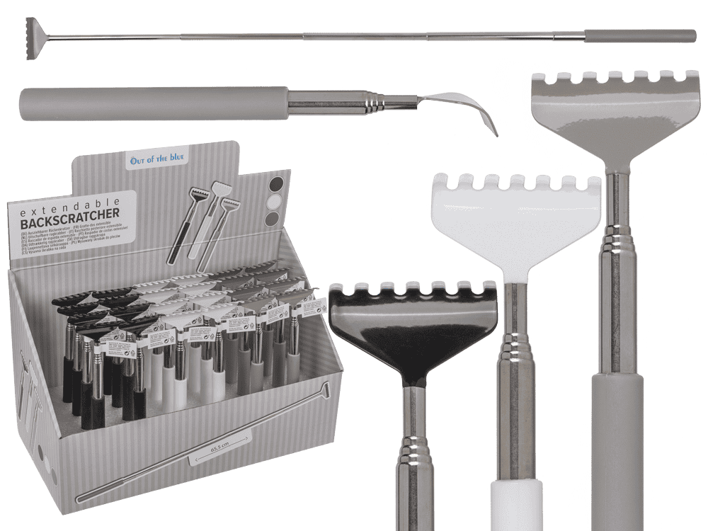 Extendable metal back scratcher,