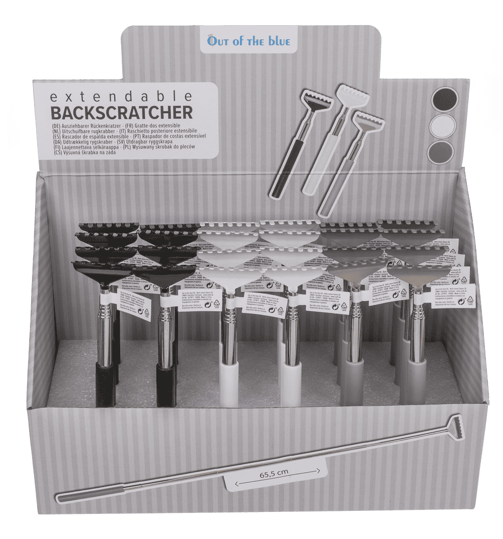 Extendable metal back scratcher,