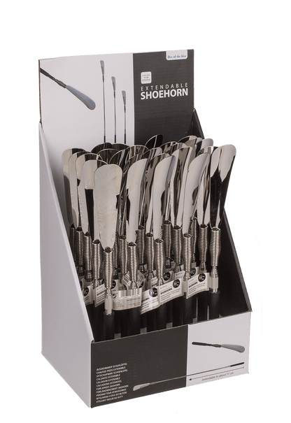 Extendable metal shoe horn,
