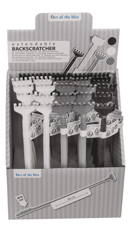 Extendable plastic back scratcher, Colours,