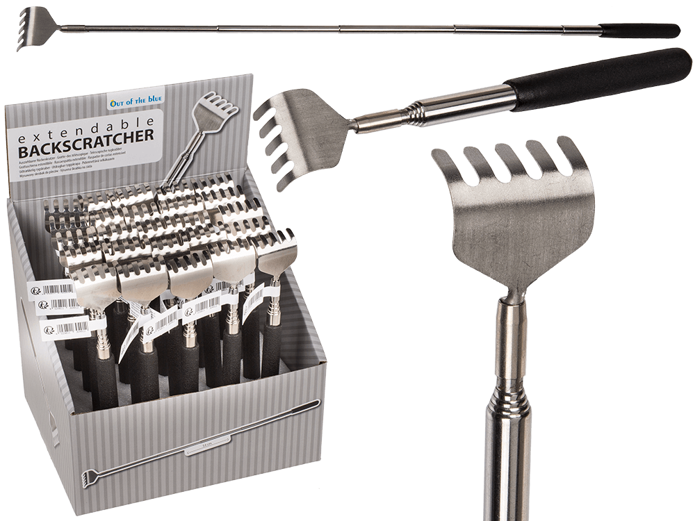 Extendable mini metal back scratcher,