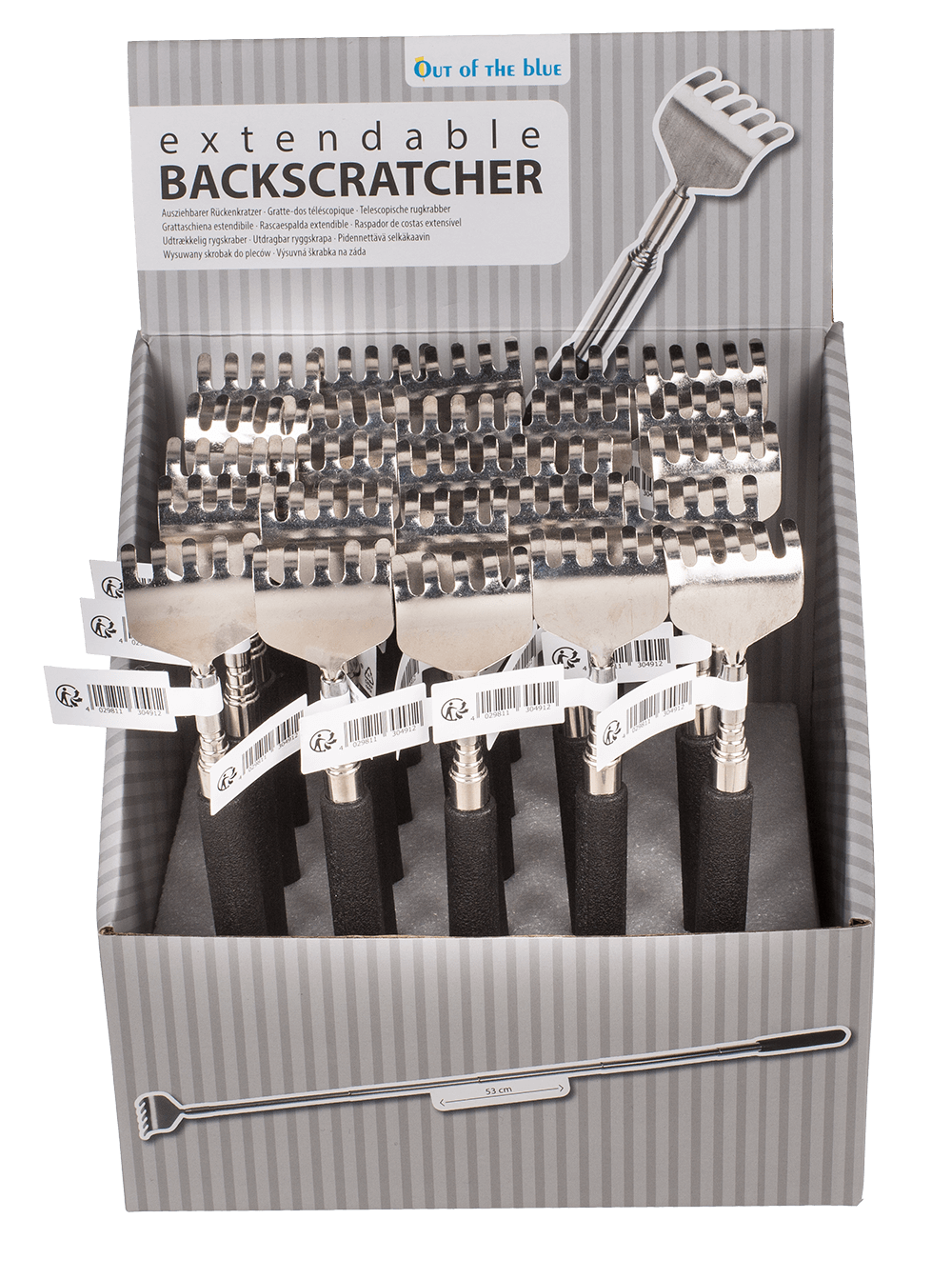 Extendable mini metal back scratcher,