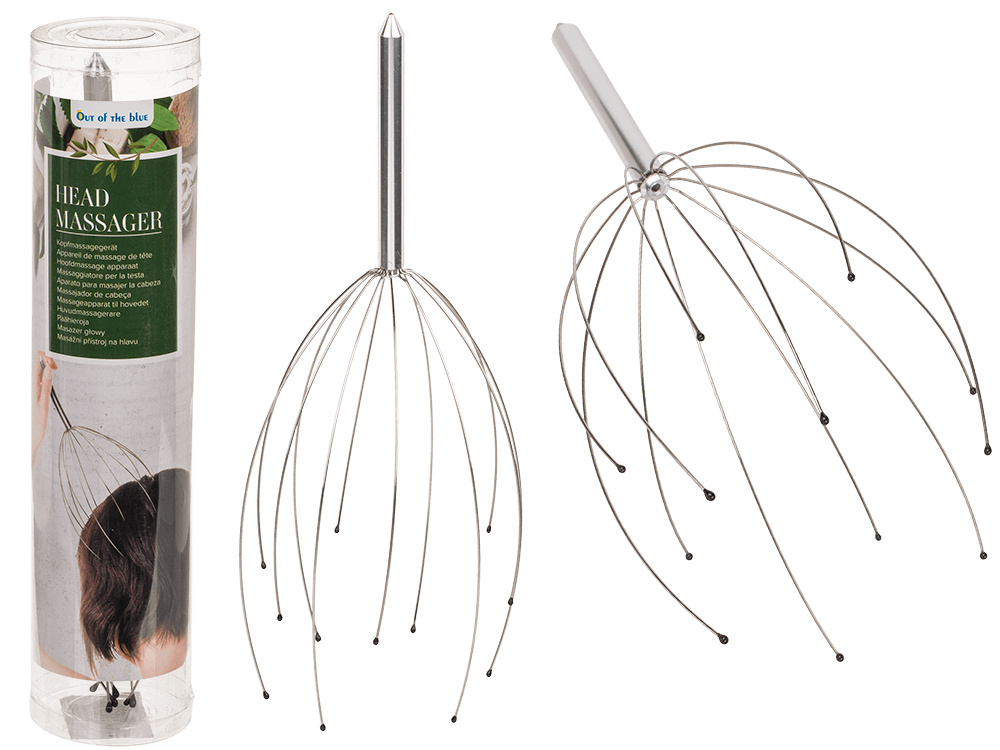 Metal Deluxe Headmassager with 12 massaging arms,