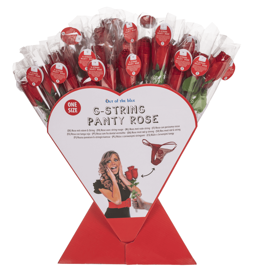 Rose with red G-string,