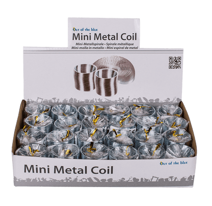 Silver coloured mini metal coil,