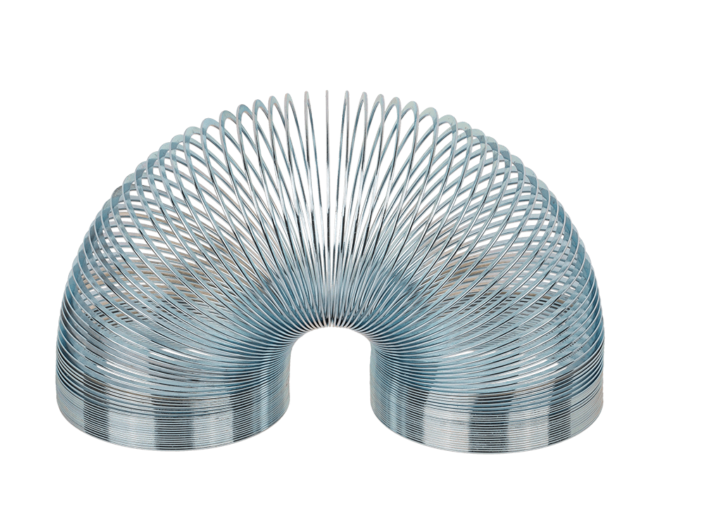 Silver coloured mini metal coil,