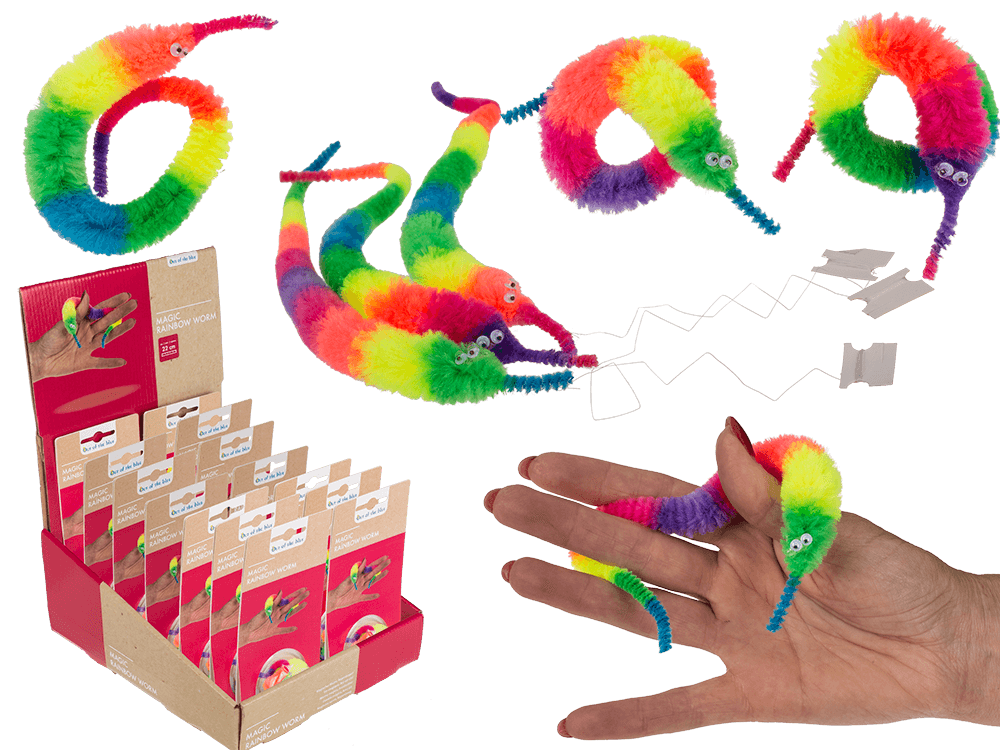Magic Rainbow Worm, approx. 22 cm,