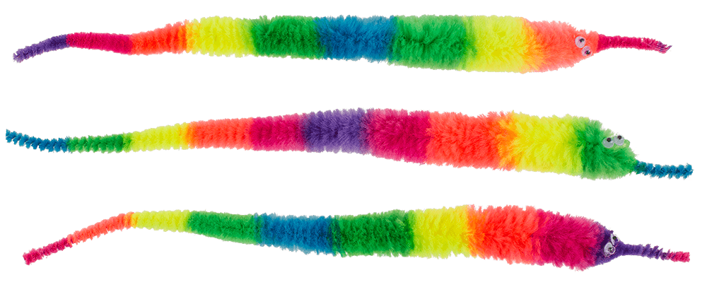 Magic Rainbow Worm, approx. 22 cm,