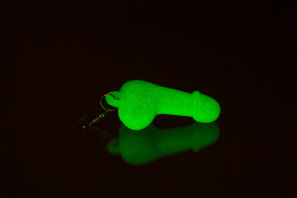 Earrings, Penis, Glow in the Dark,