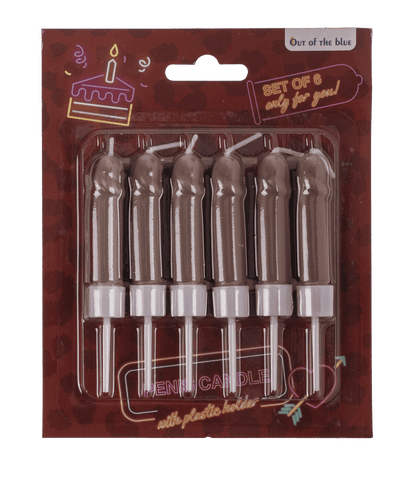 Penis Candles, with plastic holder,