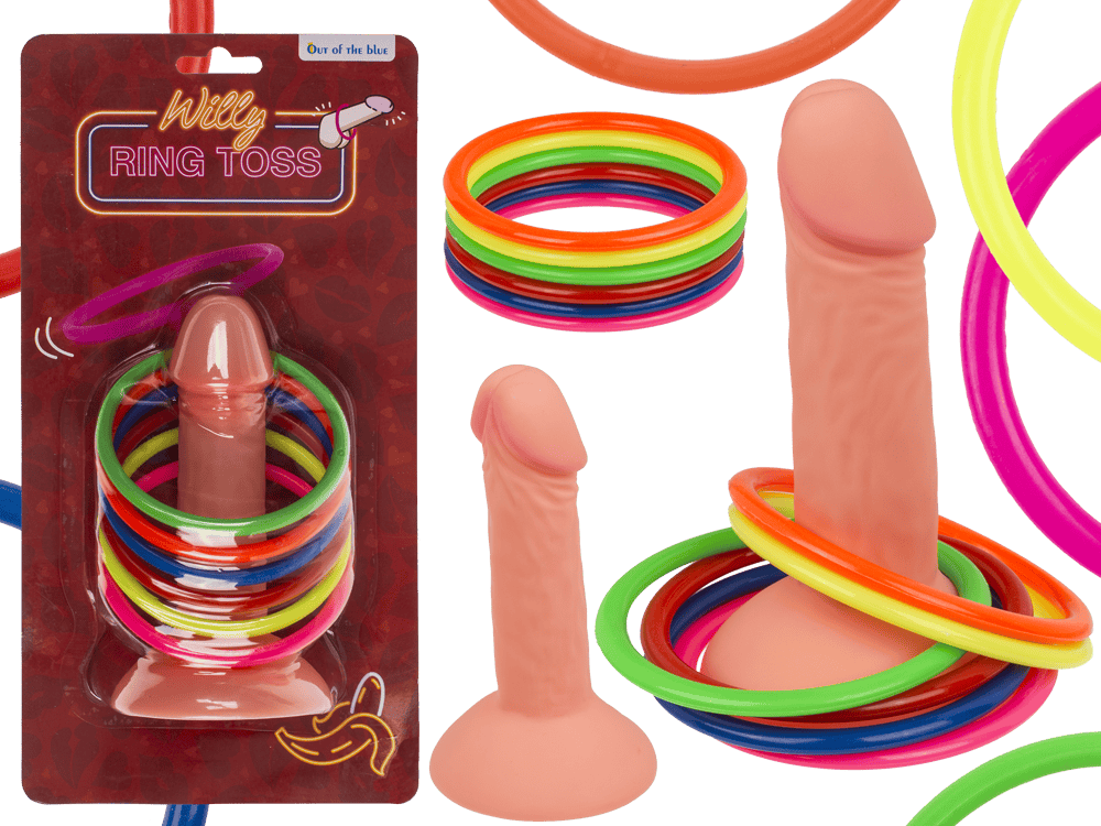 Ring toss game, Penis, with 6 rings,
