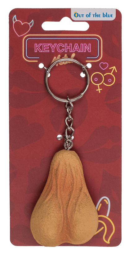 Metal key chain, Polyresin Testicle,
