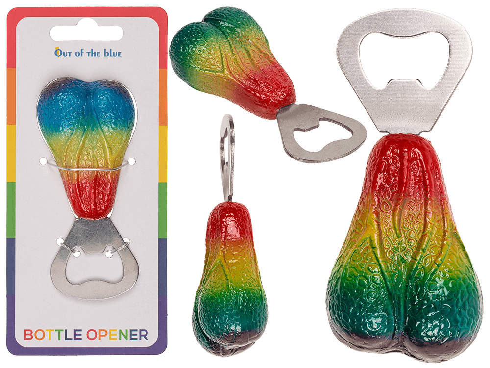 Metal bottle opener, Testicel, Rainbow,