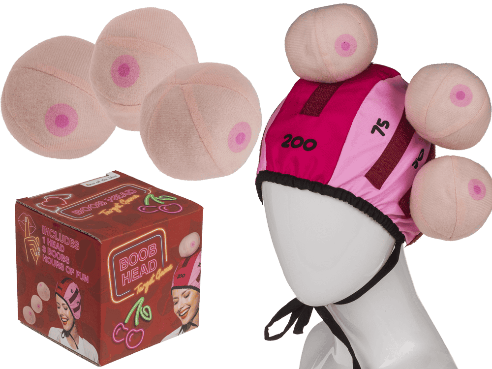 Boob Head Game, with 1 hat and 3 boobs/balls,