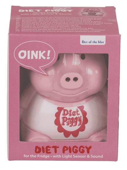 Plastic diet piggy for the fridge,