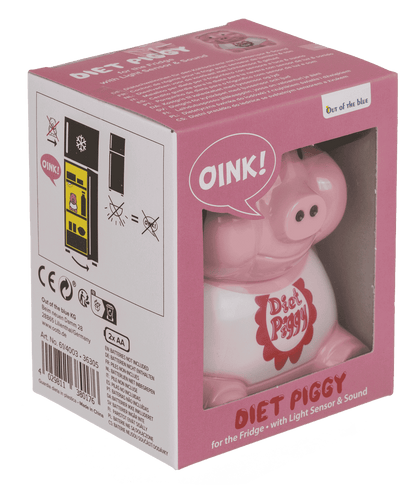 Plastic diet piggy for the fridge,
