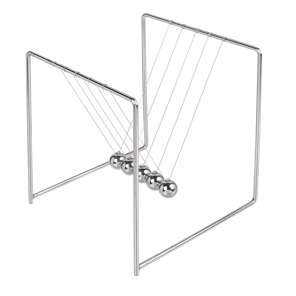 Newton's Cradle  ca. 15 x 14 x 14 cm,