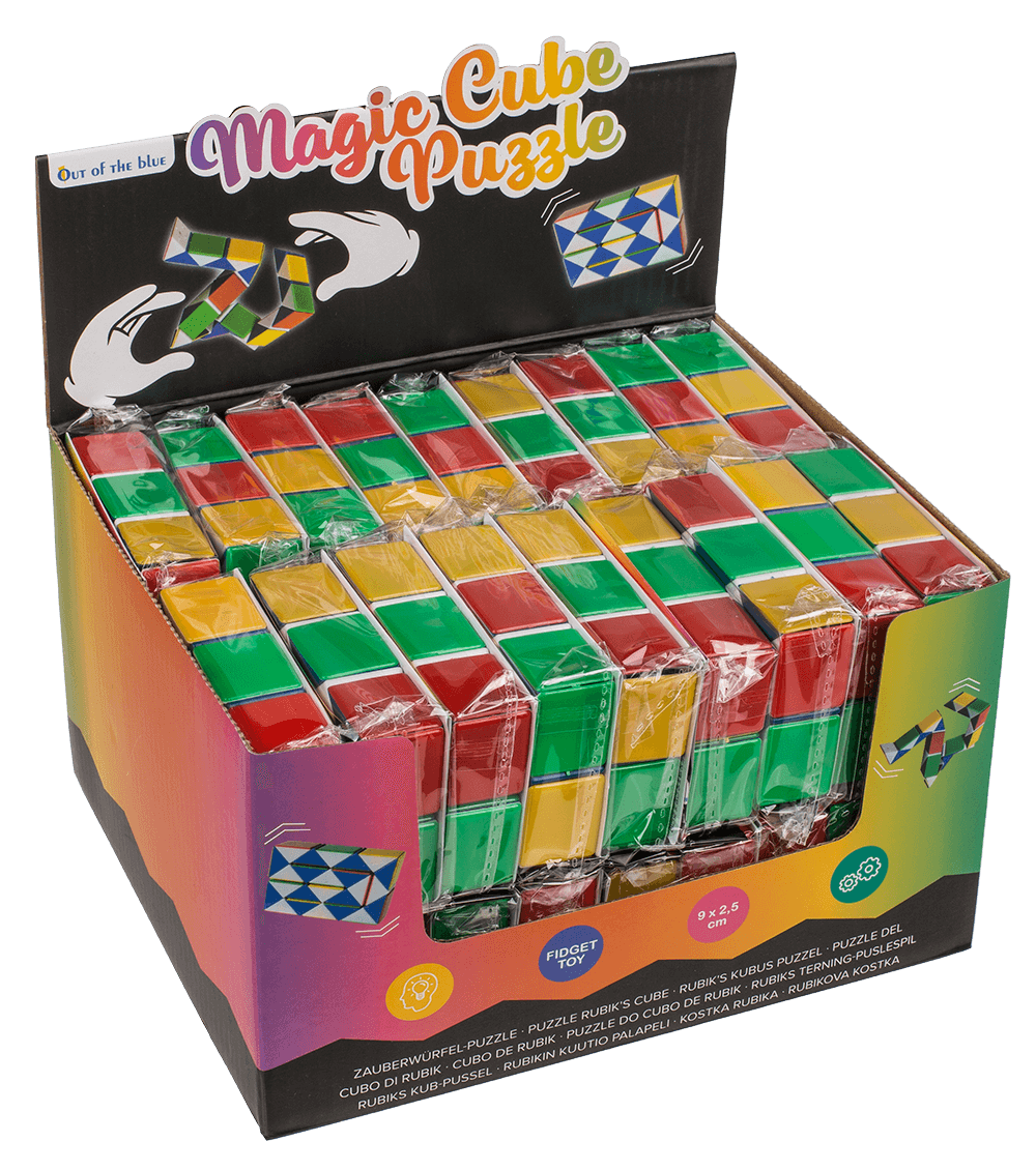 Magic-Cube-Puzzle, in poly bag with header card,
