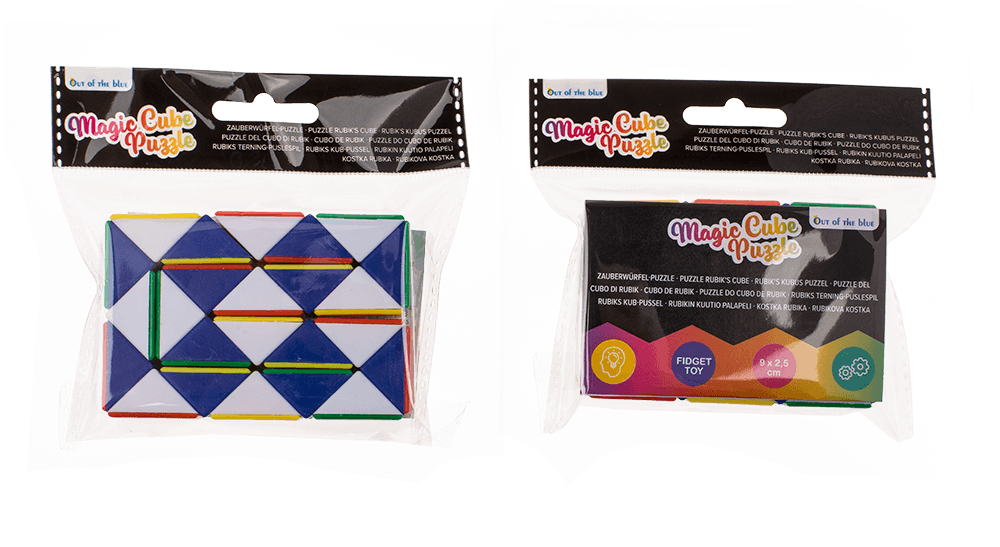 Magic-Cube-Puzzle, in poly bag with header card,