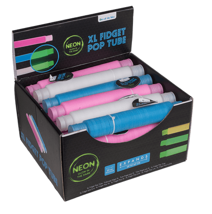 XL Fidget Pop Tube, Glow in the dark,