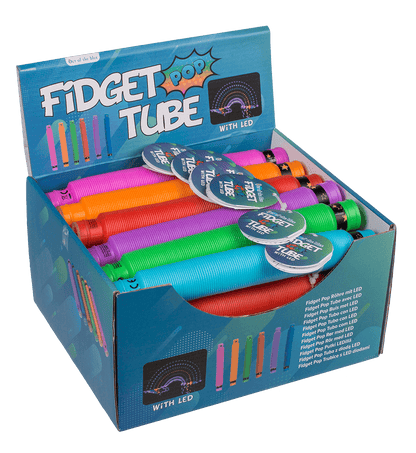 Fidget Pop Tube with LED, approx. 20 cm,