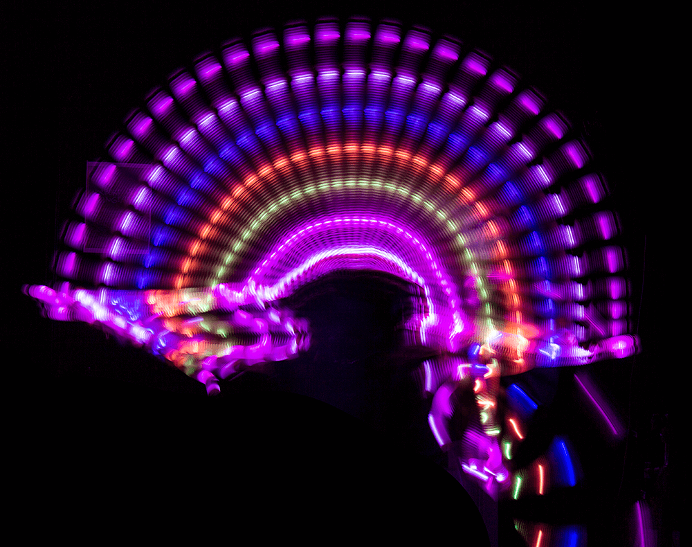 Fidget Pop Tube with LED, approx. 20 cm,