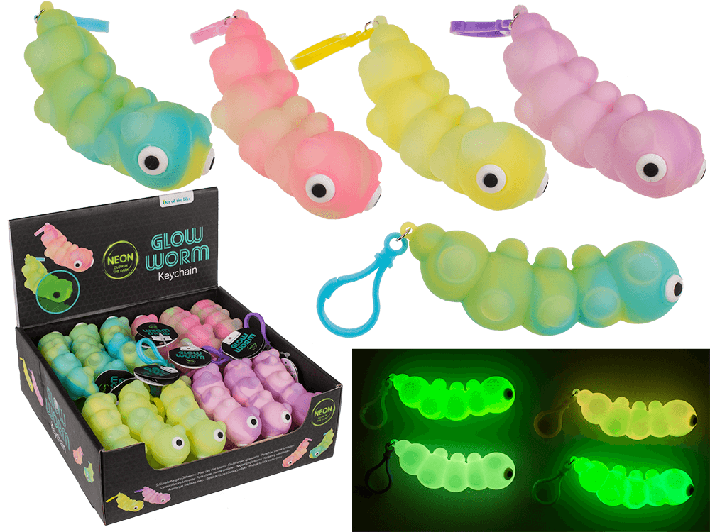 Key chain, Glow Worm, Glow in the Dark,