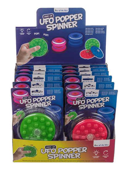 Ufo Popper Spinner, with LED (incl. batteries)
