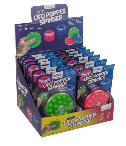 Ufo Popper Spinner, with LED (incl. batteries)