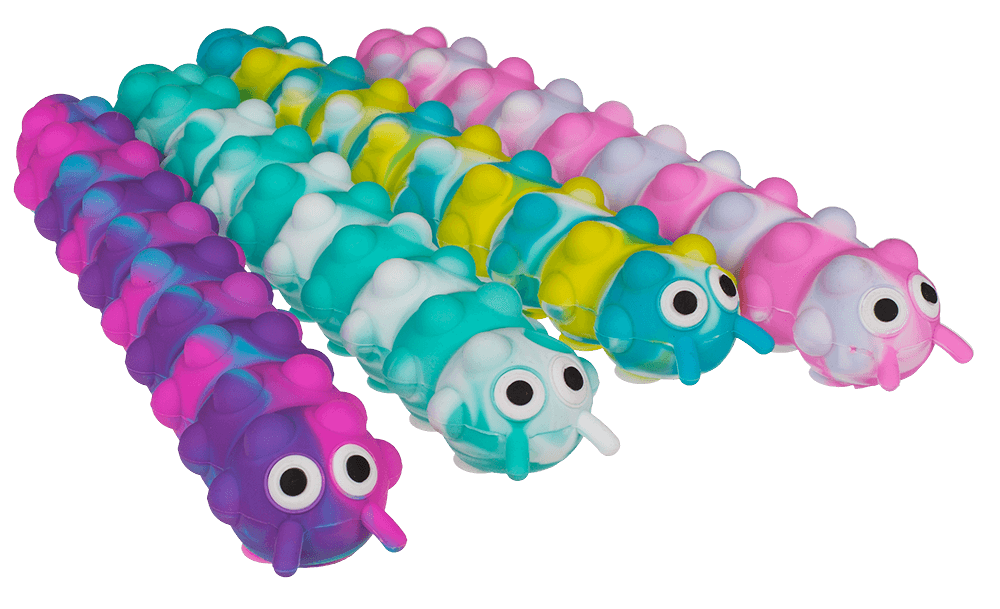 Fidget Pop N' Stick Toy, Caterpillar,