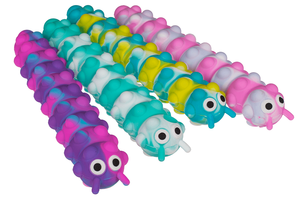 Fidget Pop N' Stick Toy, Caterpillar,