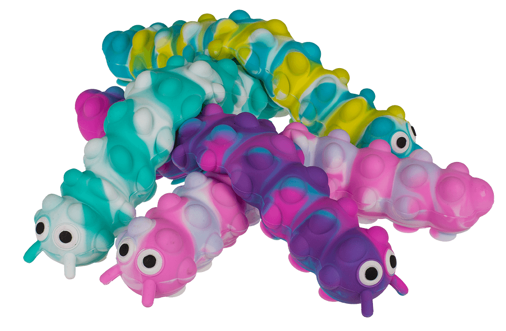 Fidget Pop N' Stick Toy, Caterpillar,