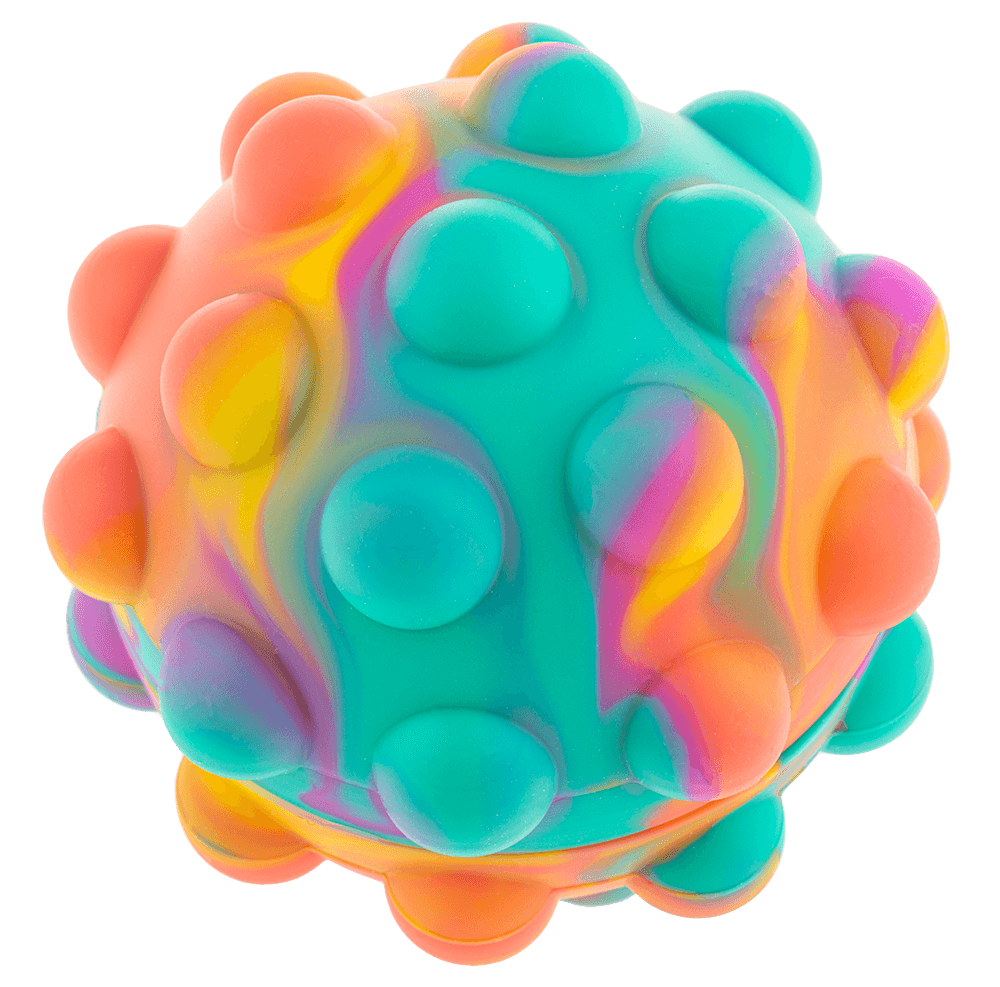 Fidget Pop Ball, Rainbow; D. ca. 7 cm,